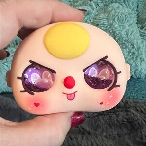 Little bunny with purple glitter eye 100% BB3 replacement face